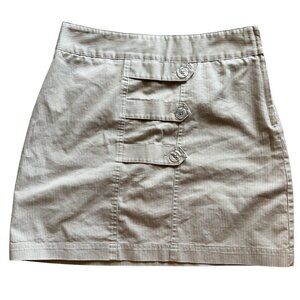 Lija Tan Striped Gold Skort Skirt Sz 2‎